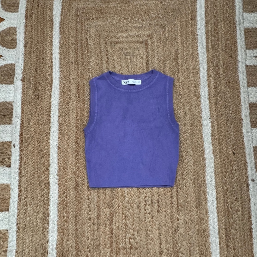 NWOT Zara cropped sweater crewneck tank